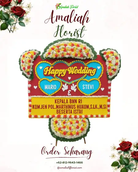 Papan Bunga Pernikahan Parumasan